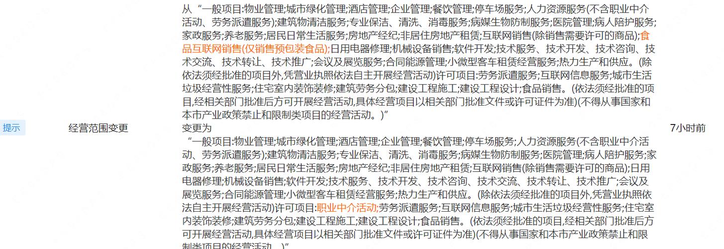 滿(mǎn)天星物業(yè)經(jīng)營(yíng)范圍新增職業(yè)中介活動(dòng)